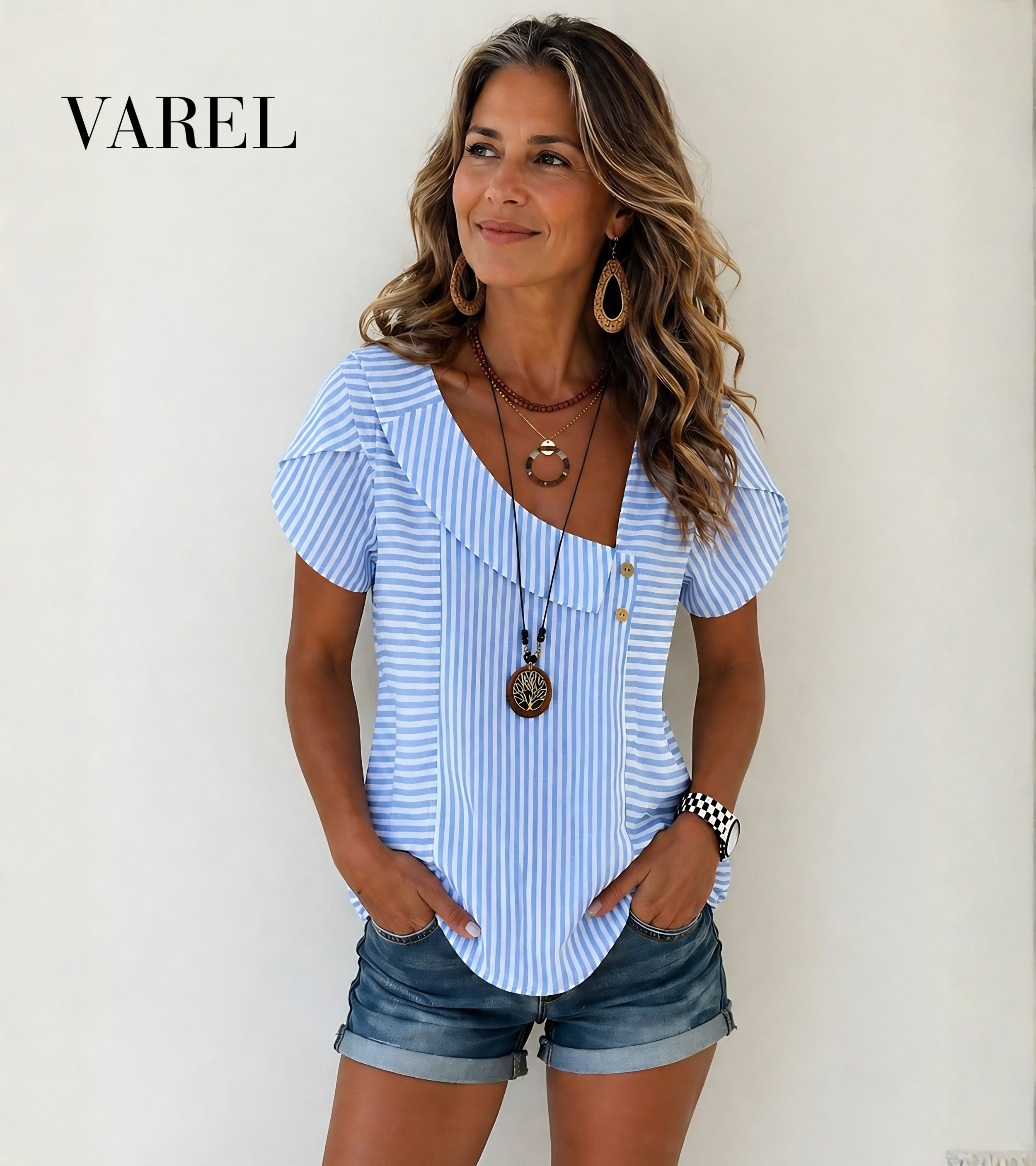 Linnea - Casual Striped Blouse