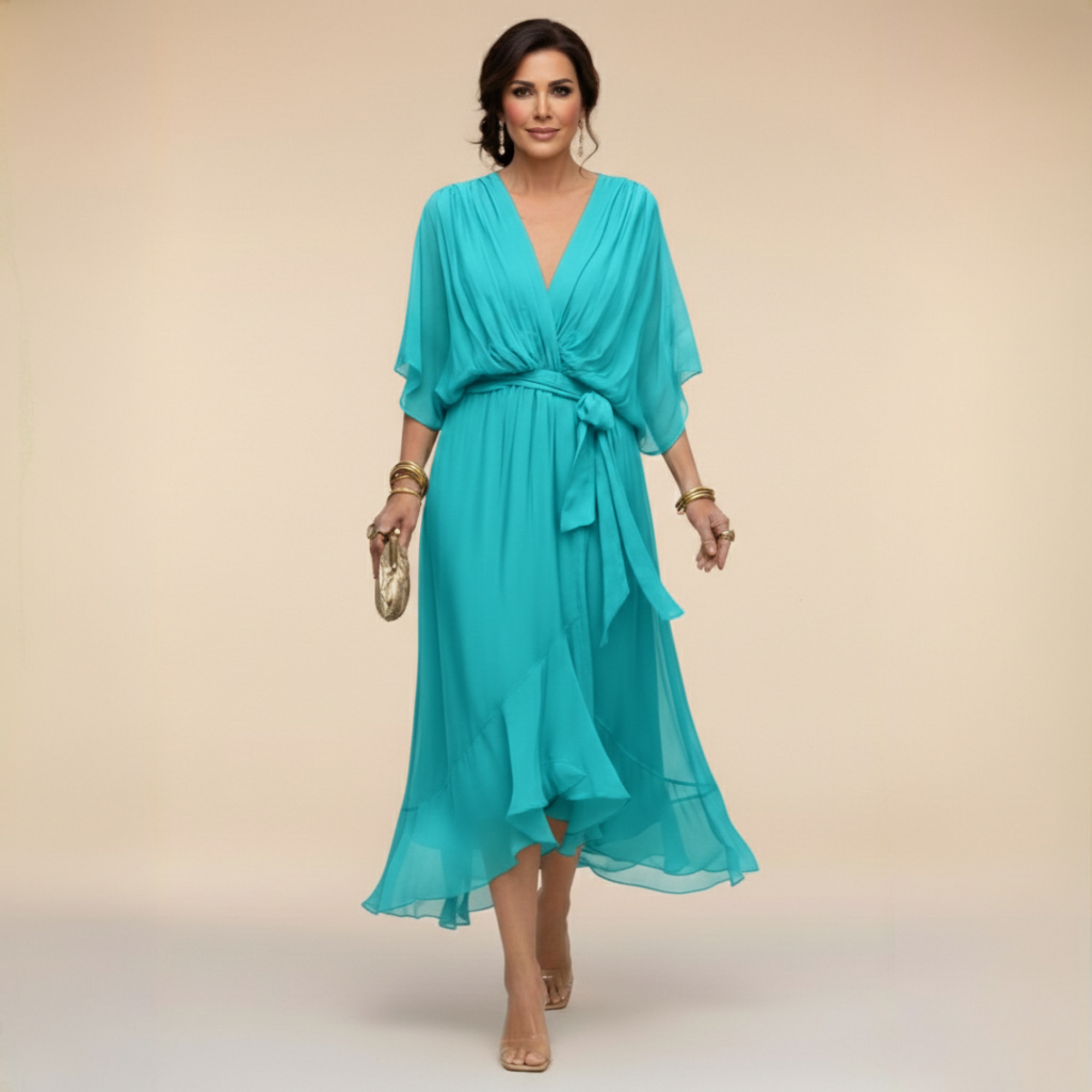 Erin - V-neck Chiffon Dress