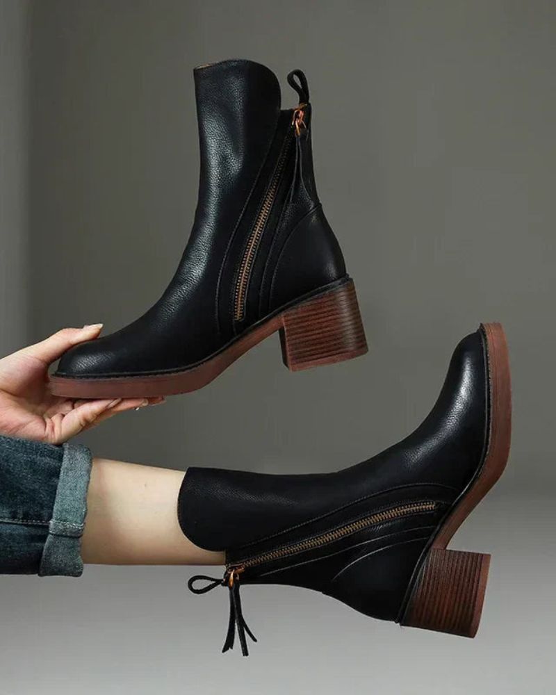 Louise | Stylish Leather Ankle Boots