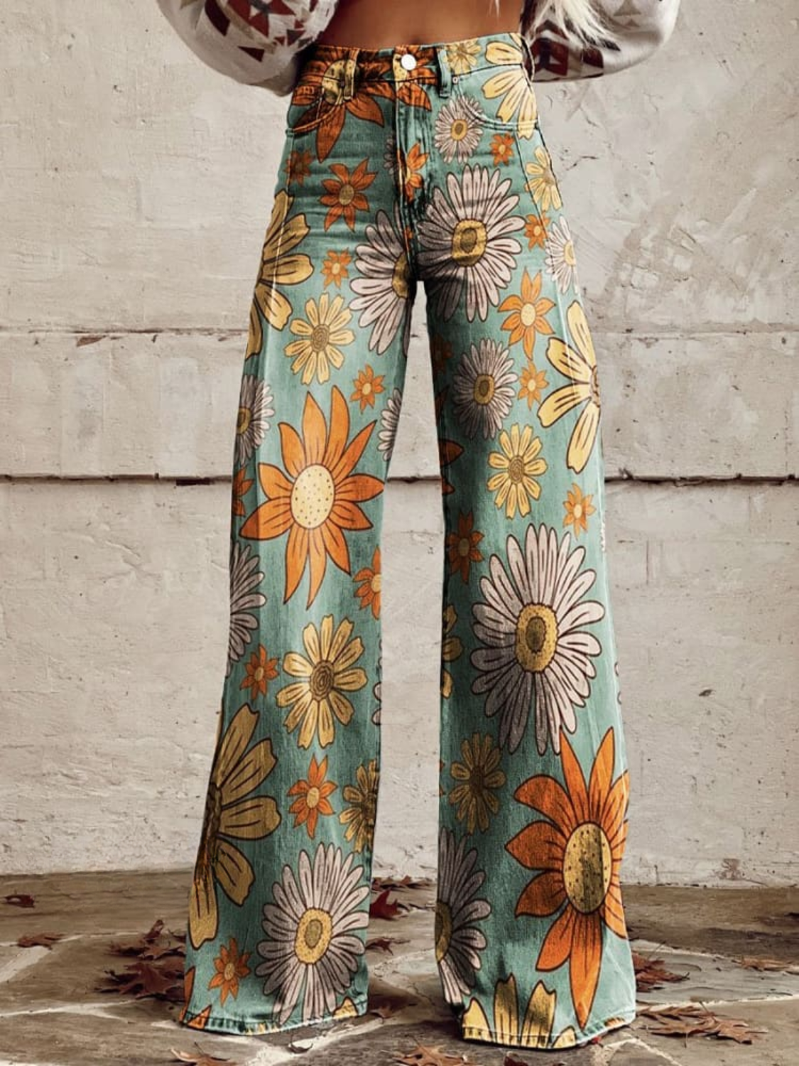 Millie - Floral Palazzo Trousers