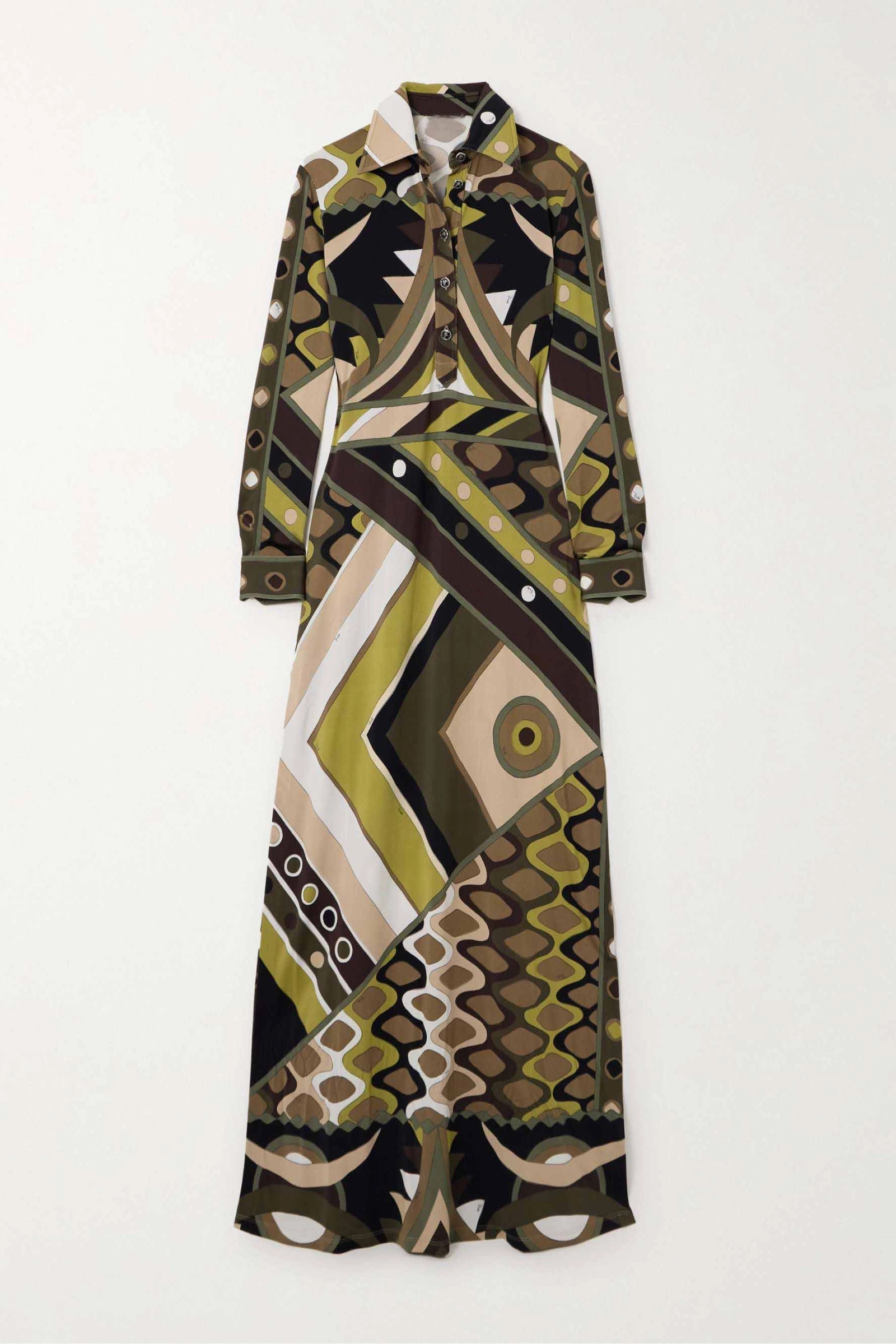 Vintage-Inspired Abstract Print Dress for Women