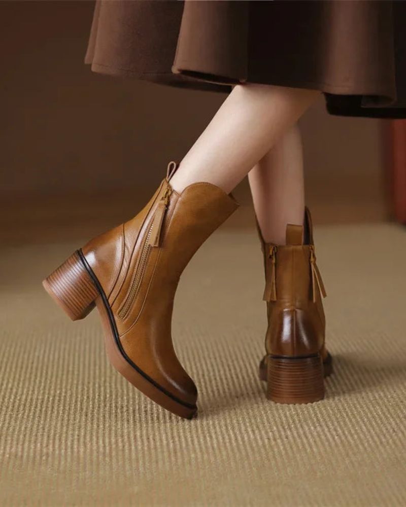 Louise | Stylish Leather Ankle Boots
