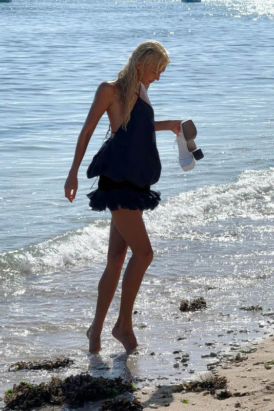 Backless Mini Dress with Coastal Kiss Halter Design