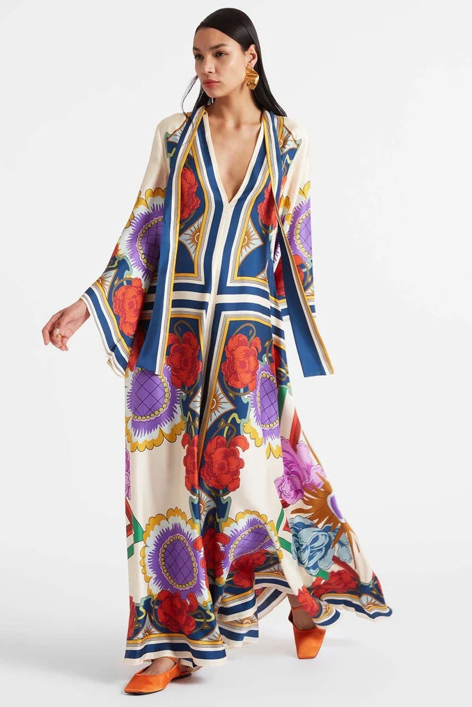 Magnifico Dress in Taormina Rust Plissé