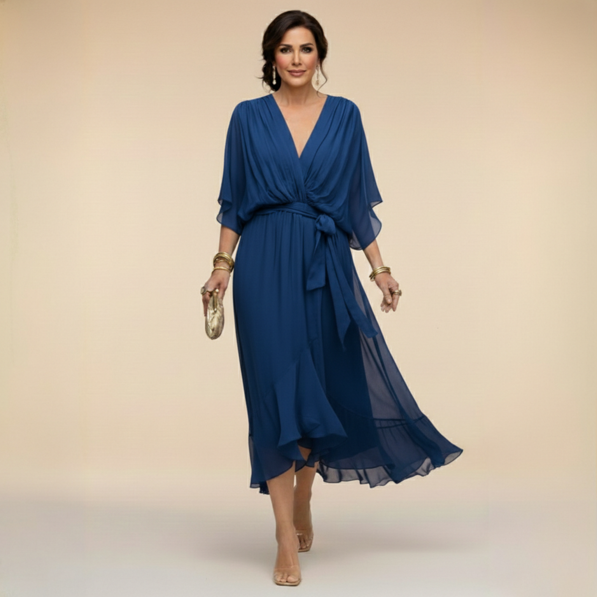 Erin - V-neck Chiffon Dress