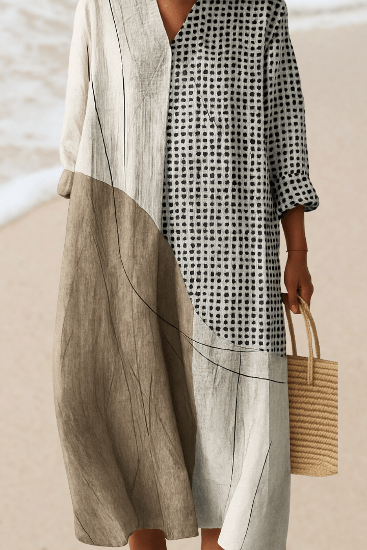 Romy | Striped Midi Dress