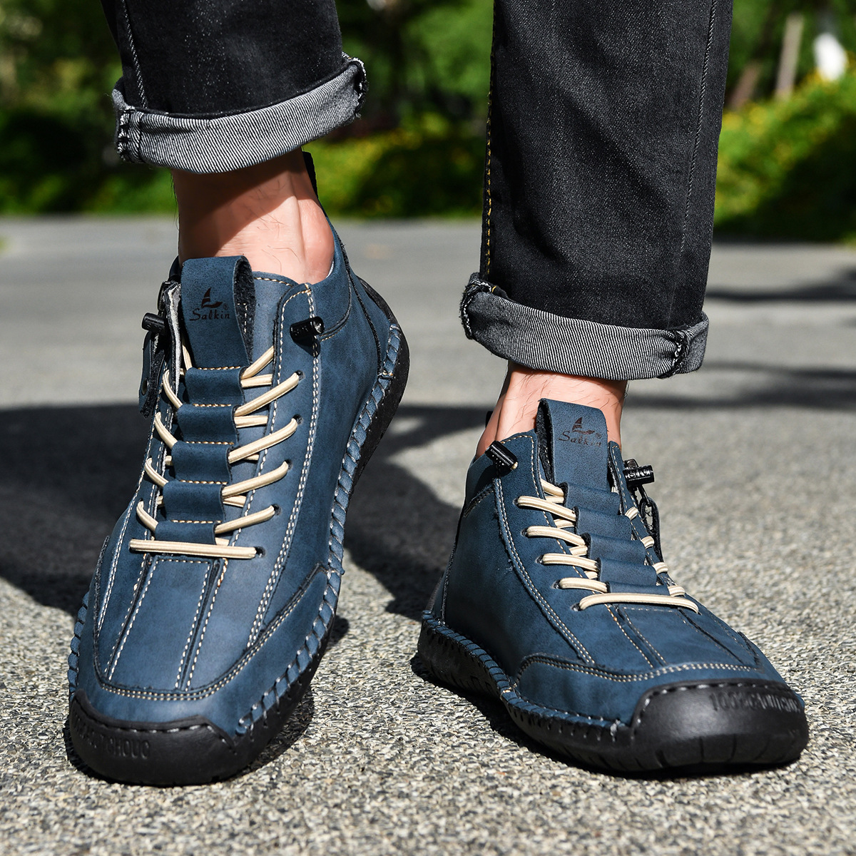 Christian | Men's Nubuck Zip-Up Shoes