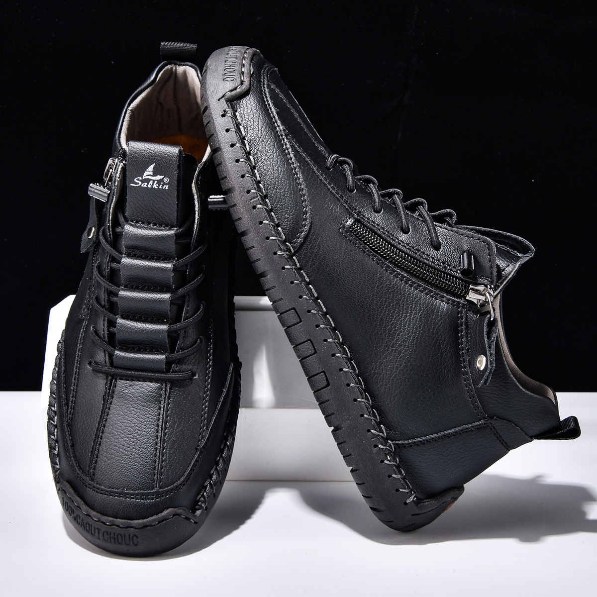 Christian | Men's Nubuck Zip-Up Shoes