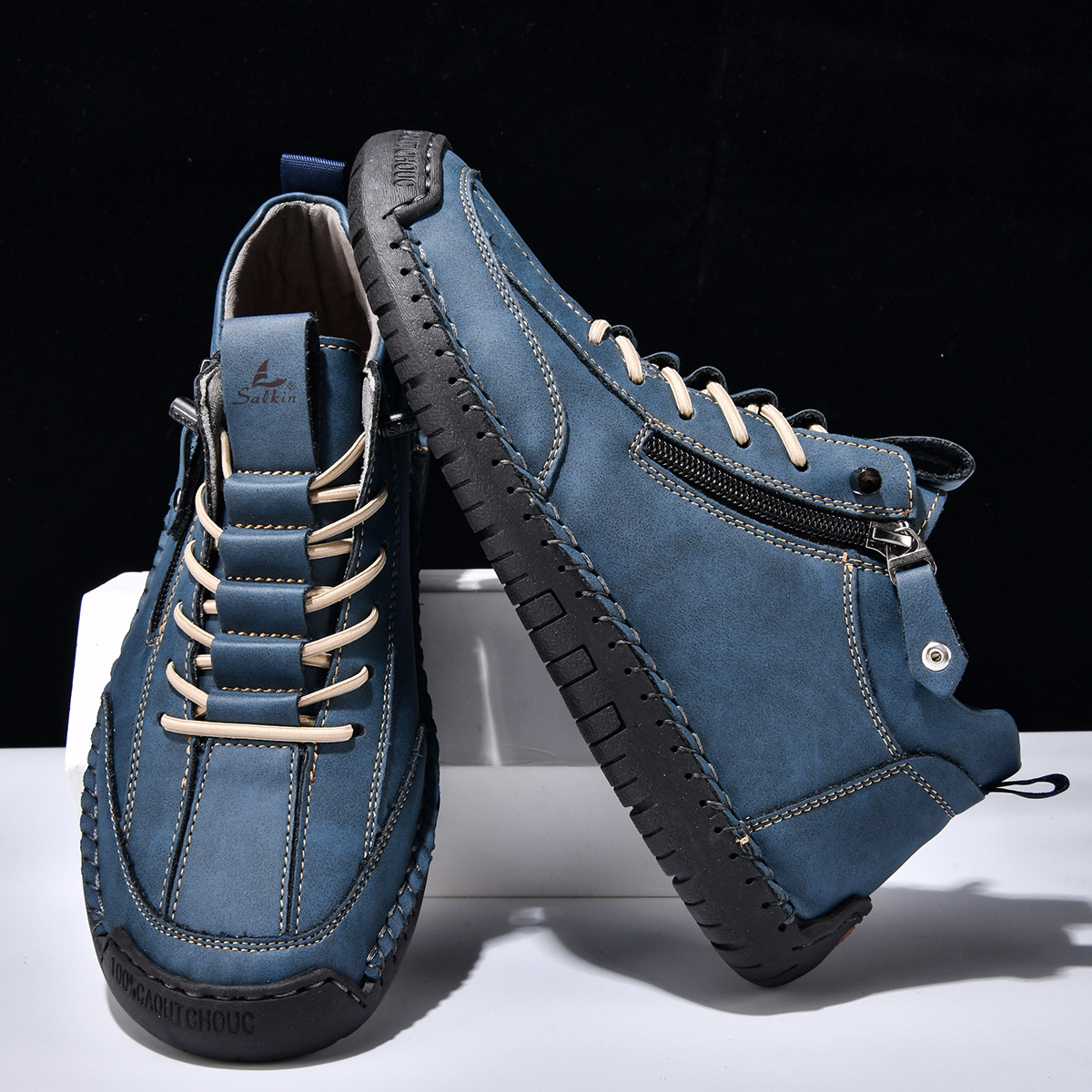 Christian | Men's Nubuck Zip-Up Shoes