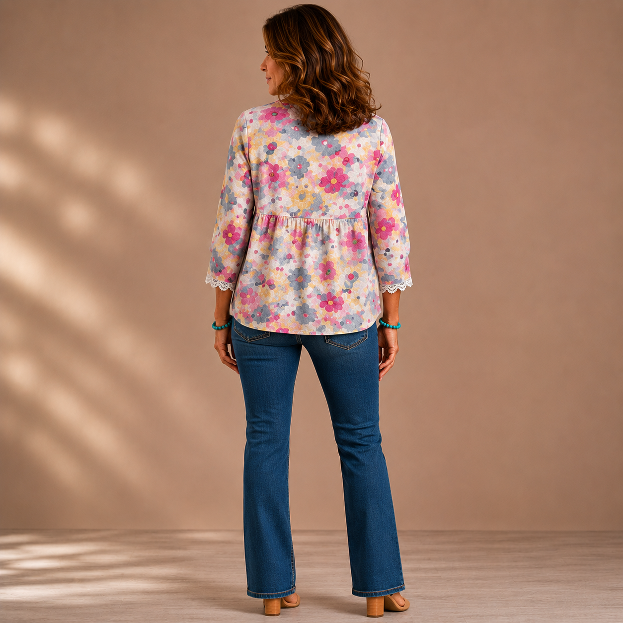 Fiorella - Vintage Floral Print Blouse