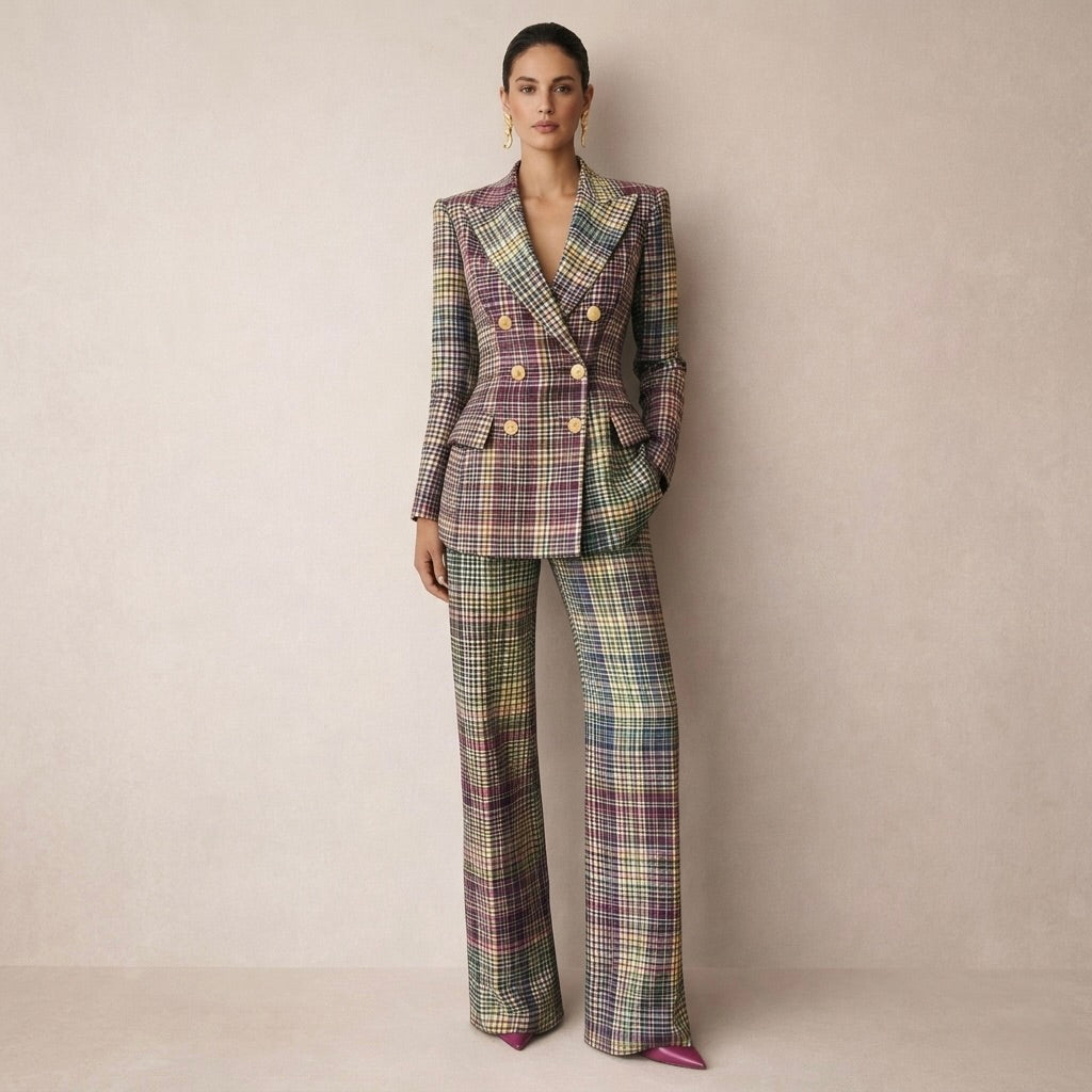 Laoise - Elegant Plaid Suit
