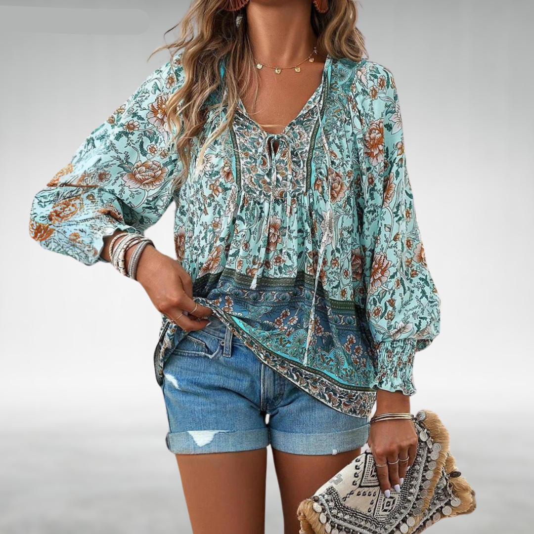 Bohemian Floral Top - Sabrina