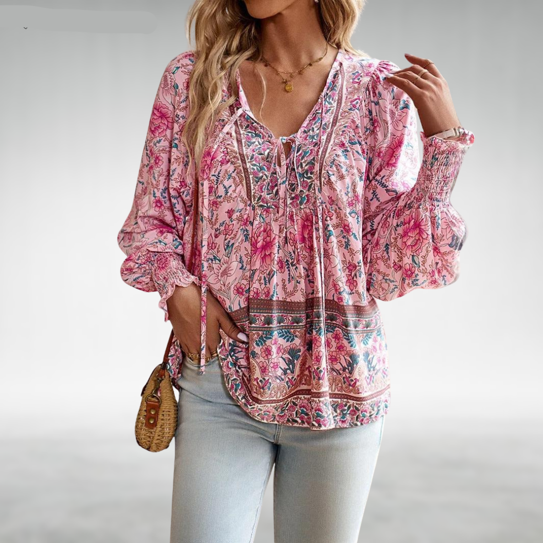 Bohemian Floral Top - Sabrina
