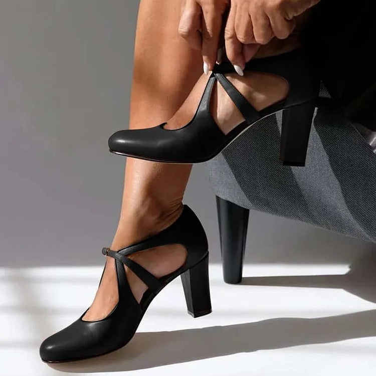 Odette - Elegant Leather Heels