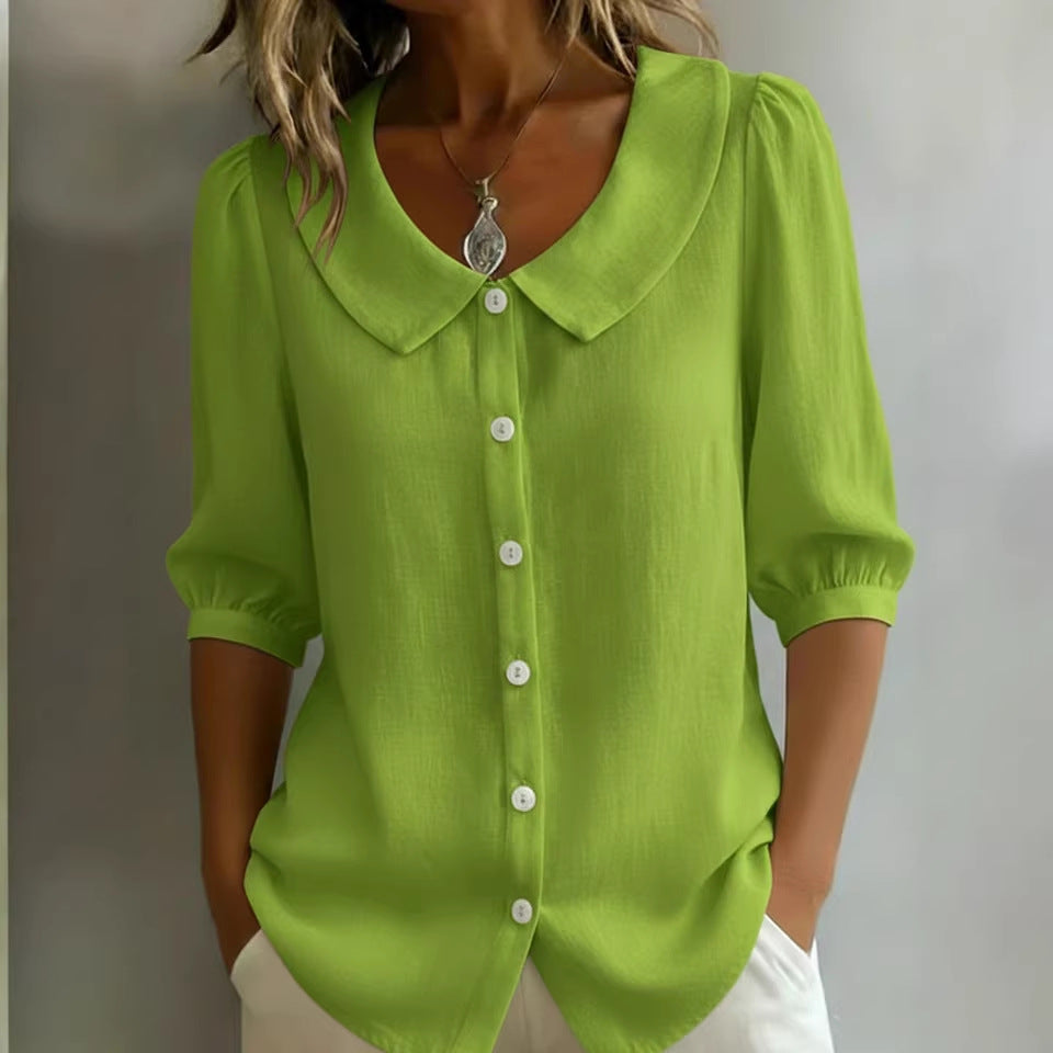 Talia - Casual Solid Colour Shirt