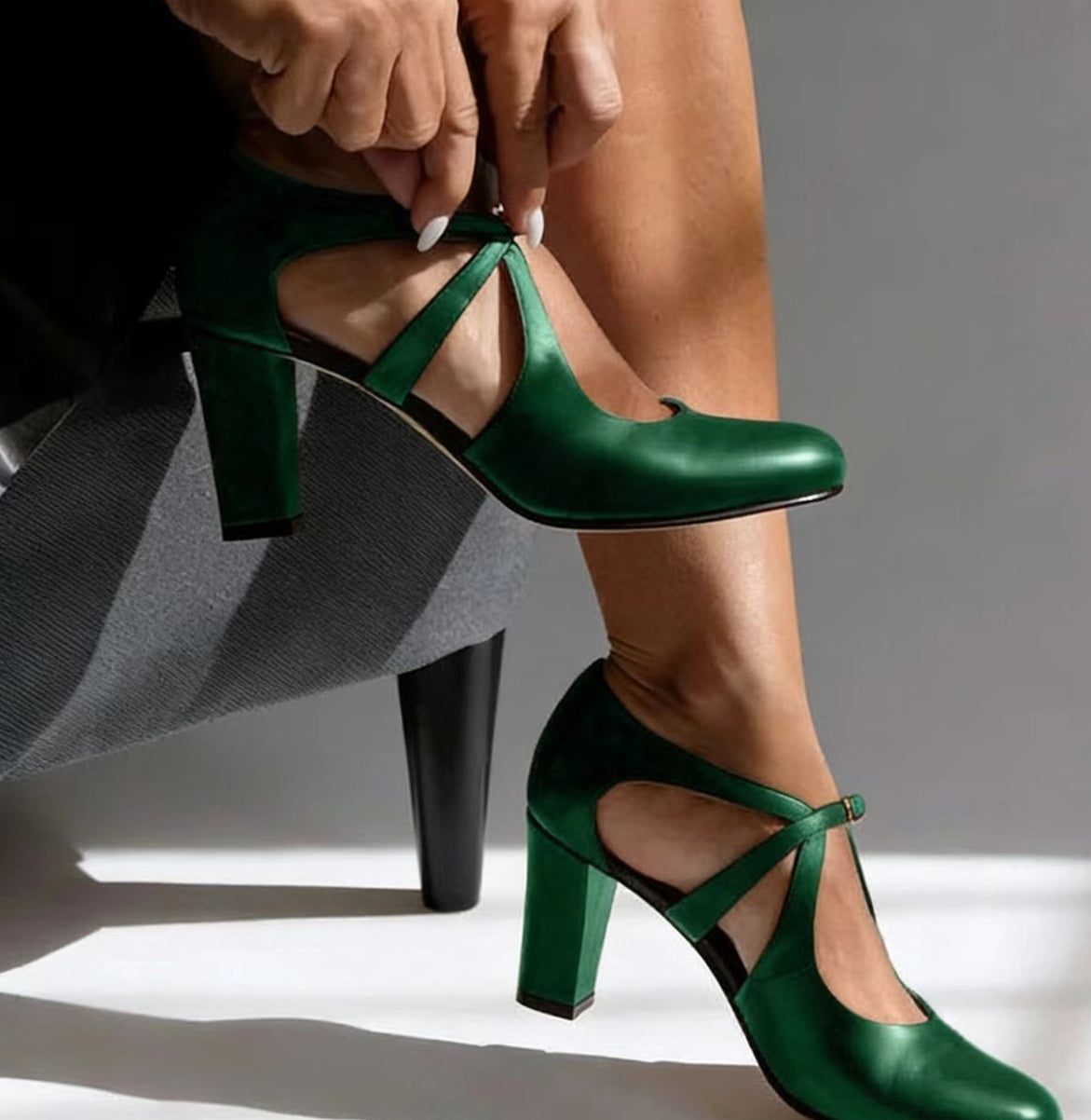 Odette - Elegant Leather Heels