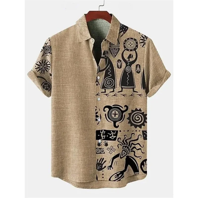 Oisín - Rustic Patch Linen Shirt