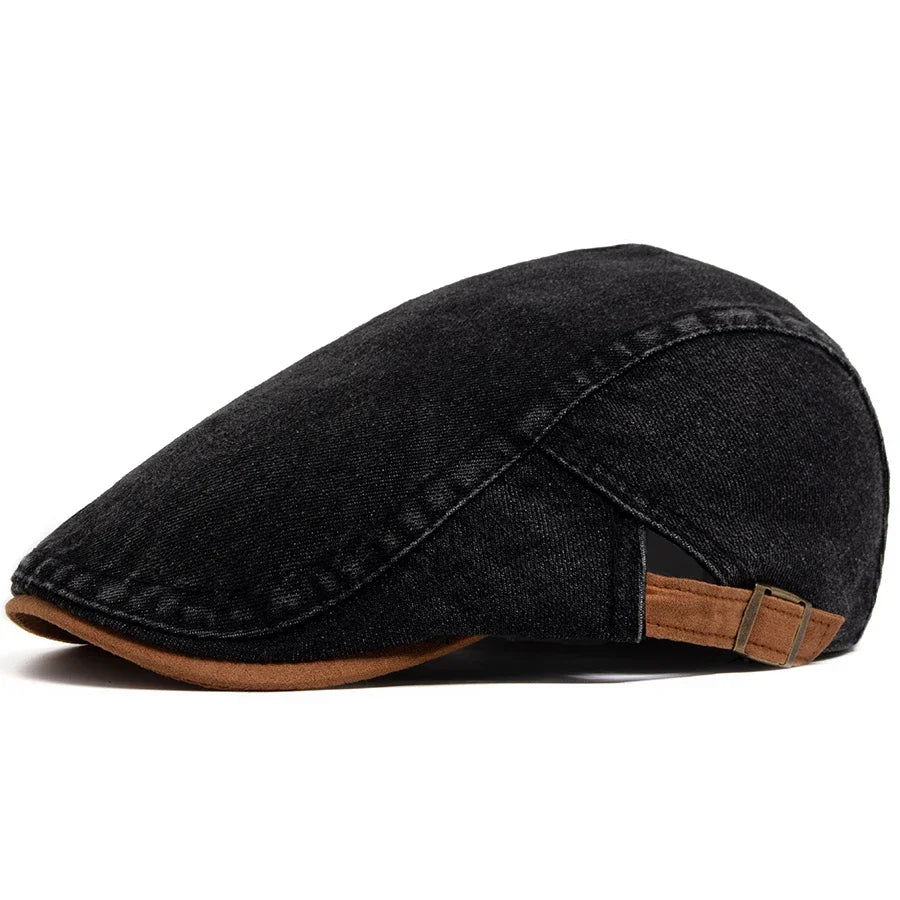 Keegan - Denim Flat Cap