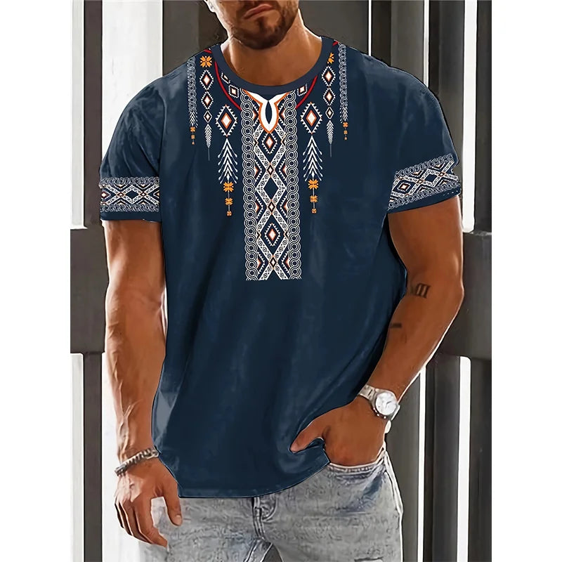 Peadar - Tribal Contrast T-Shirt
