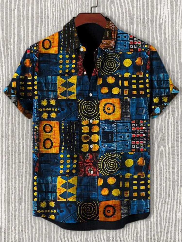 Noah - Ethnic Print Summer Shirt