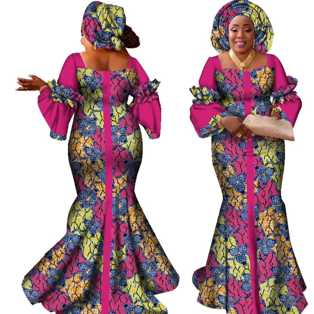 Orla - Elegant Long Dress with Scarf