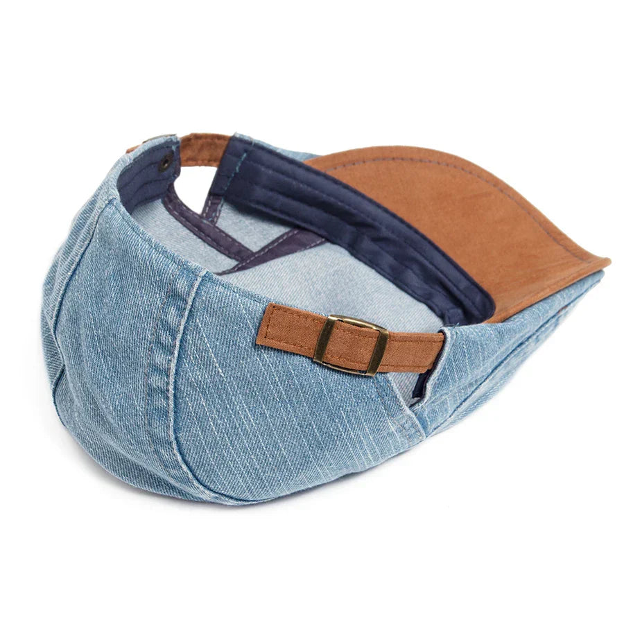 Keegan - Denim Flat Cap