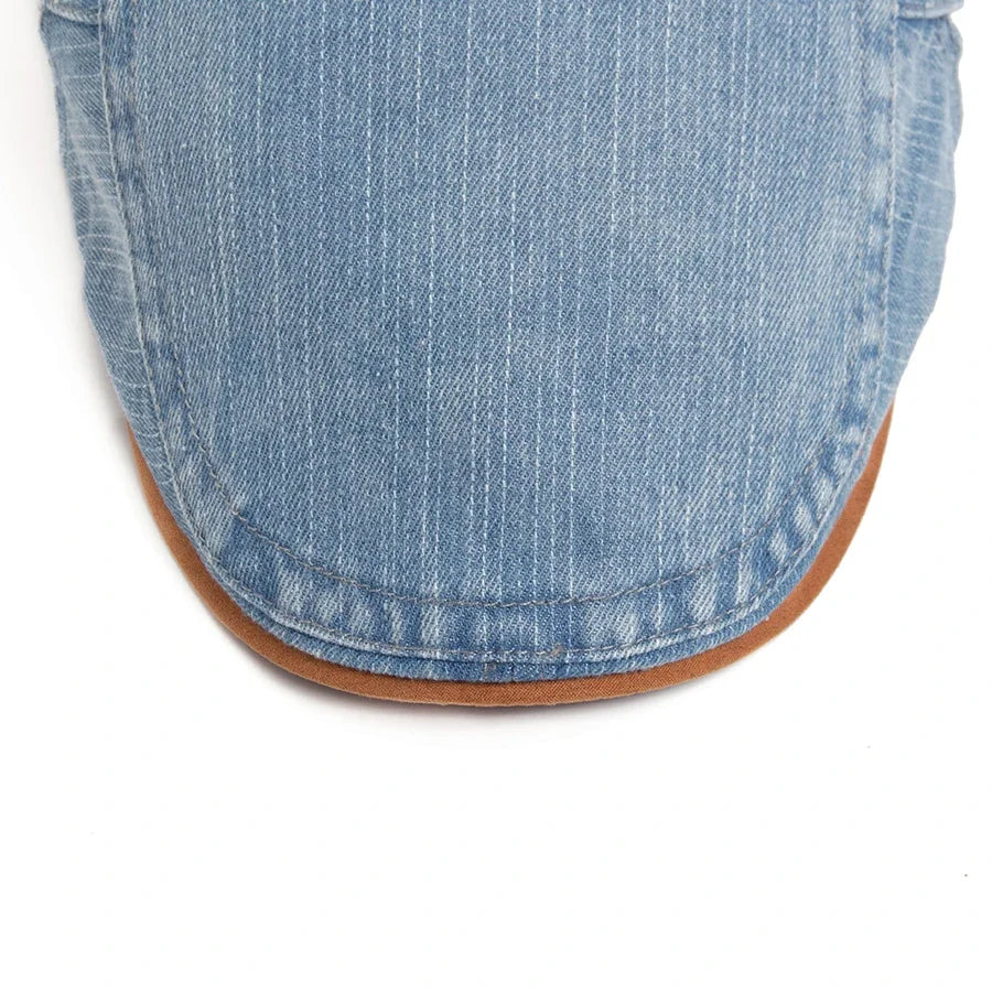 Keegan - Denim Flat Cap