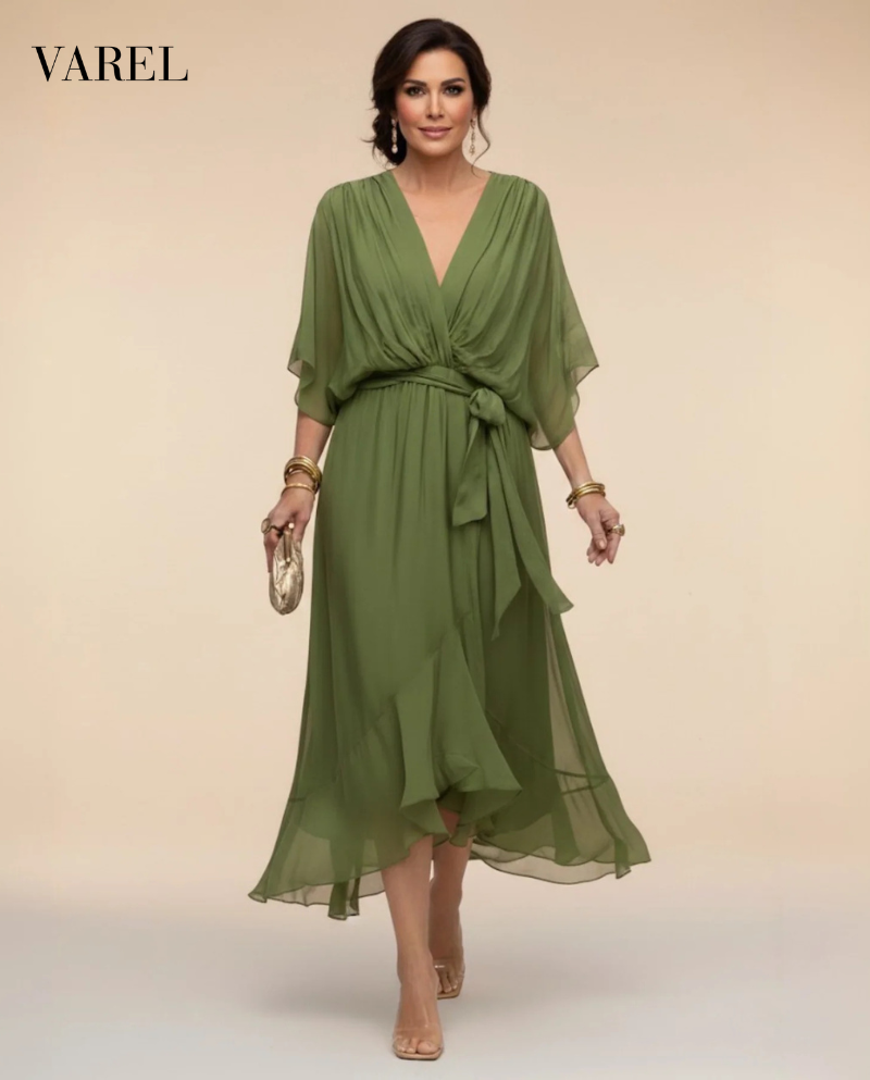 Erin - V-neck Chiffon Dress