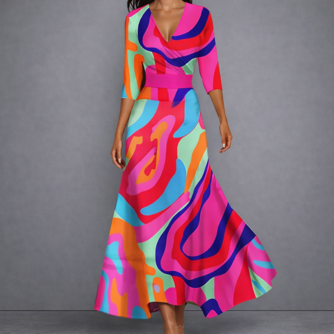 Lisette - Elegant Flowing Maxi DressLisette - Elegant Flowing