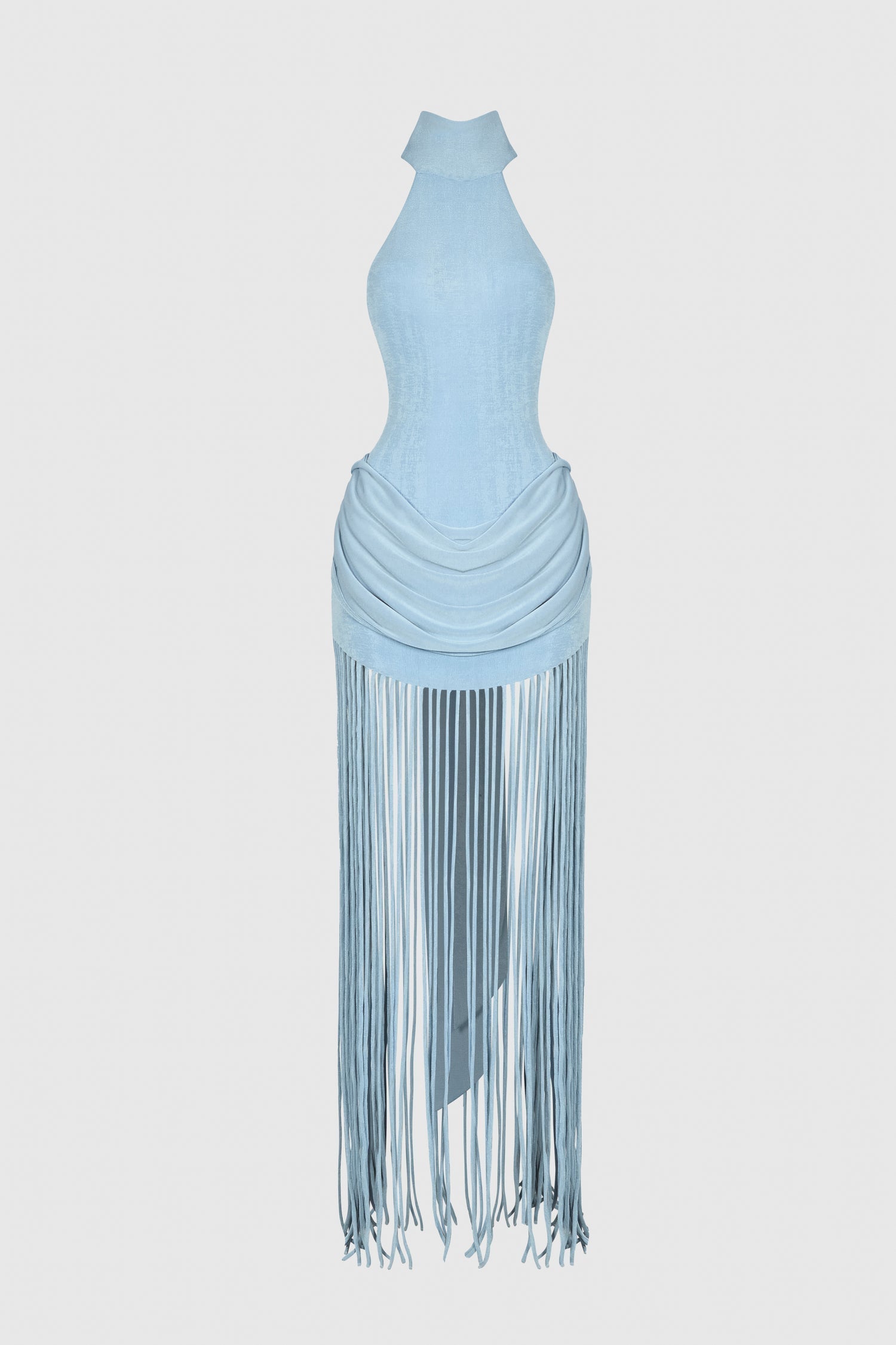 Shane - Fringe Halter Maxi Dress