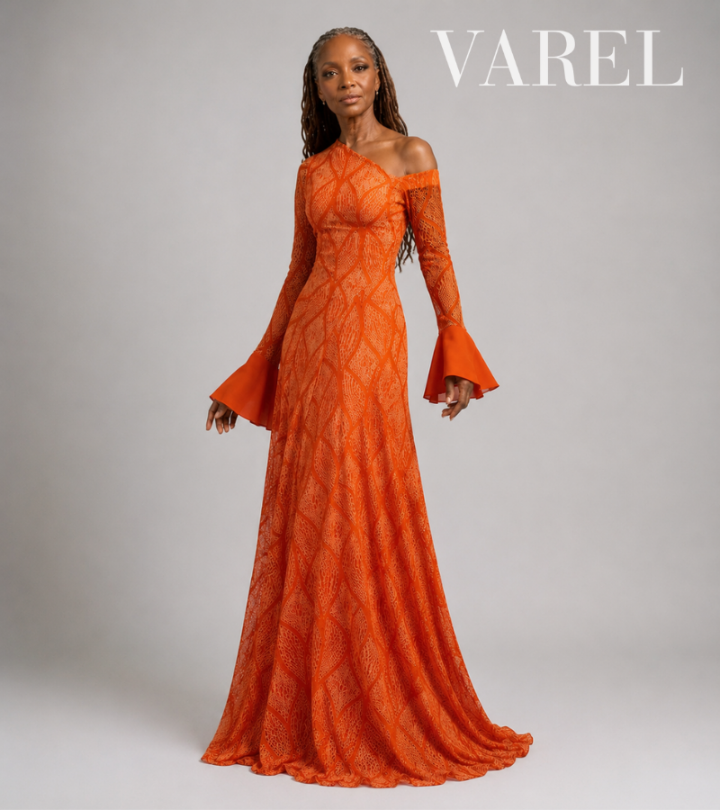 Moira - Geometric One-Shoulder Maxi Dress