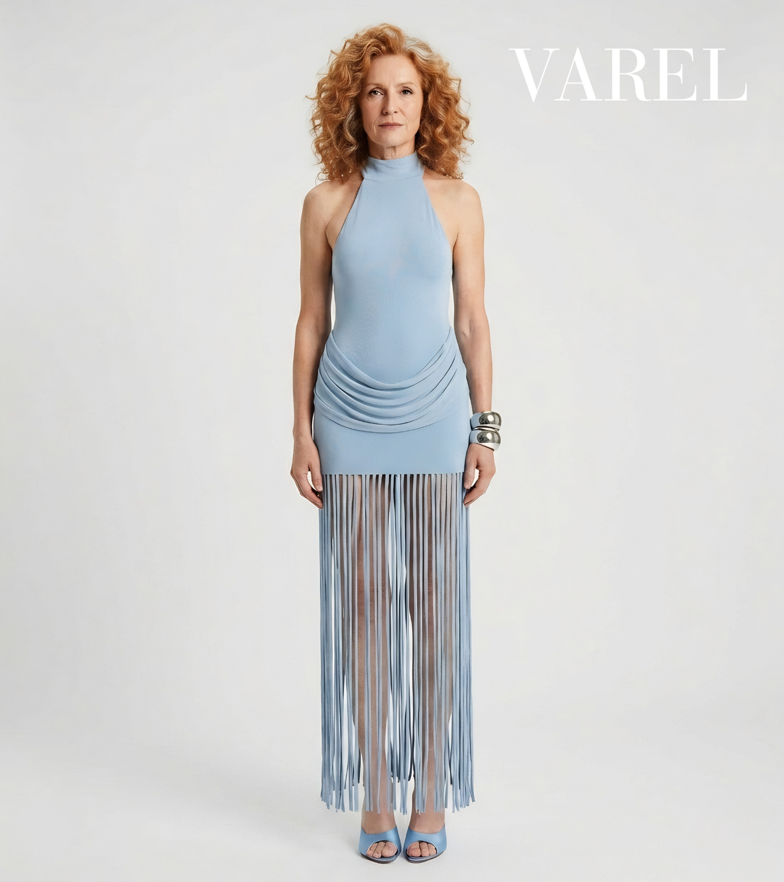 Shane - Fringe Halter Maxi Dress