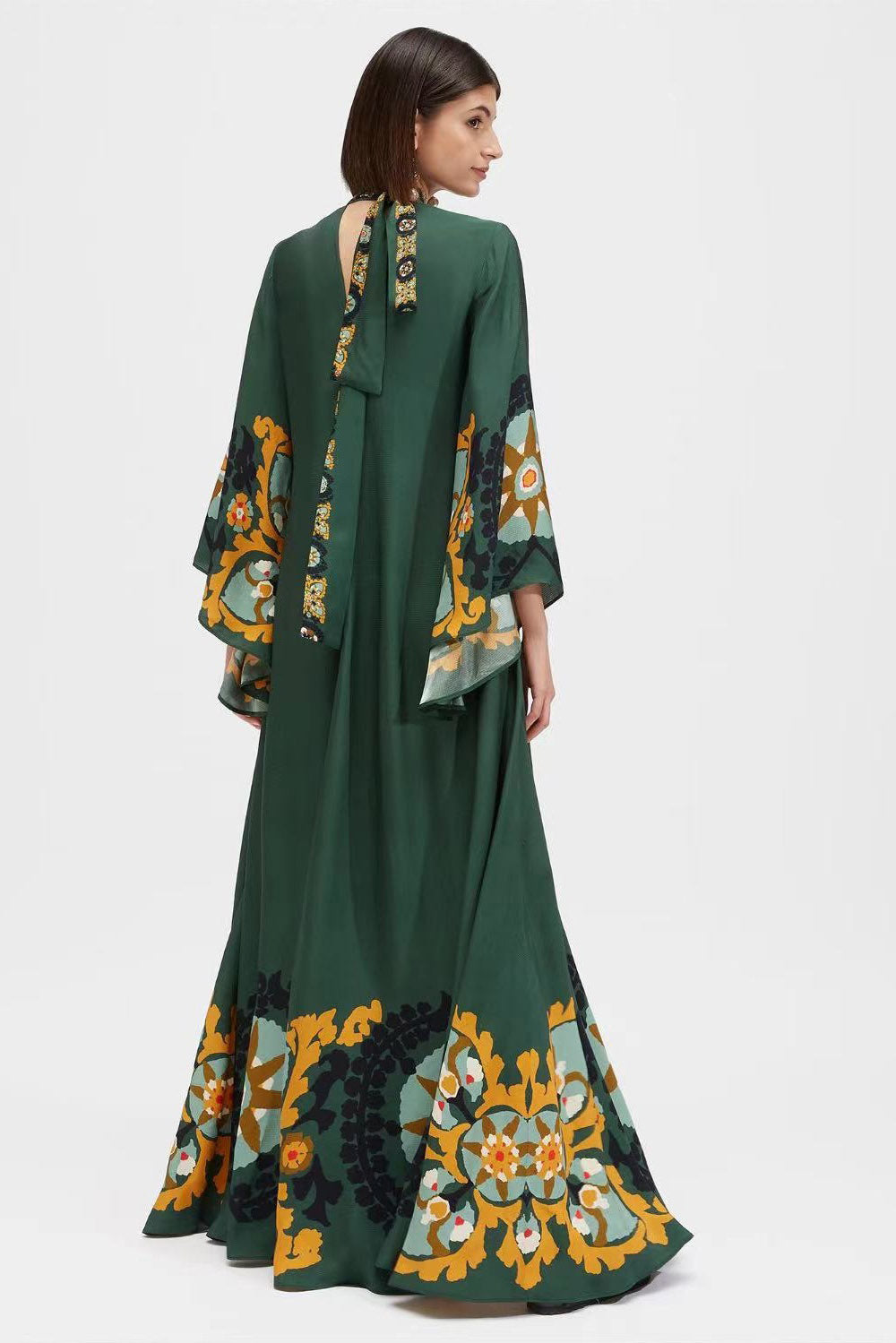 Green Magnifico Floral Maxi Dress