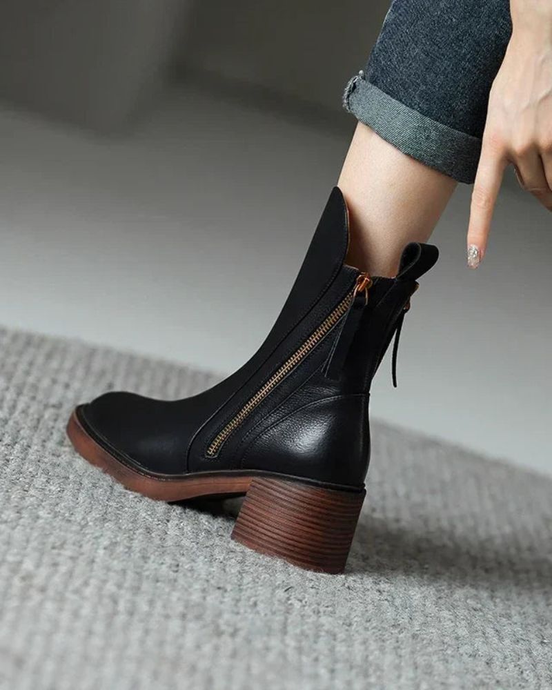 Louise | Stylish Leather Ankle Boots