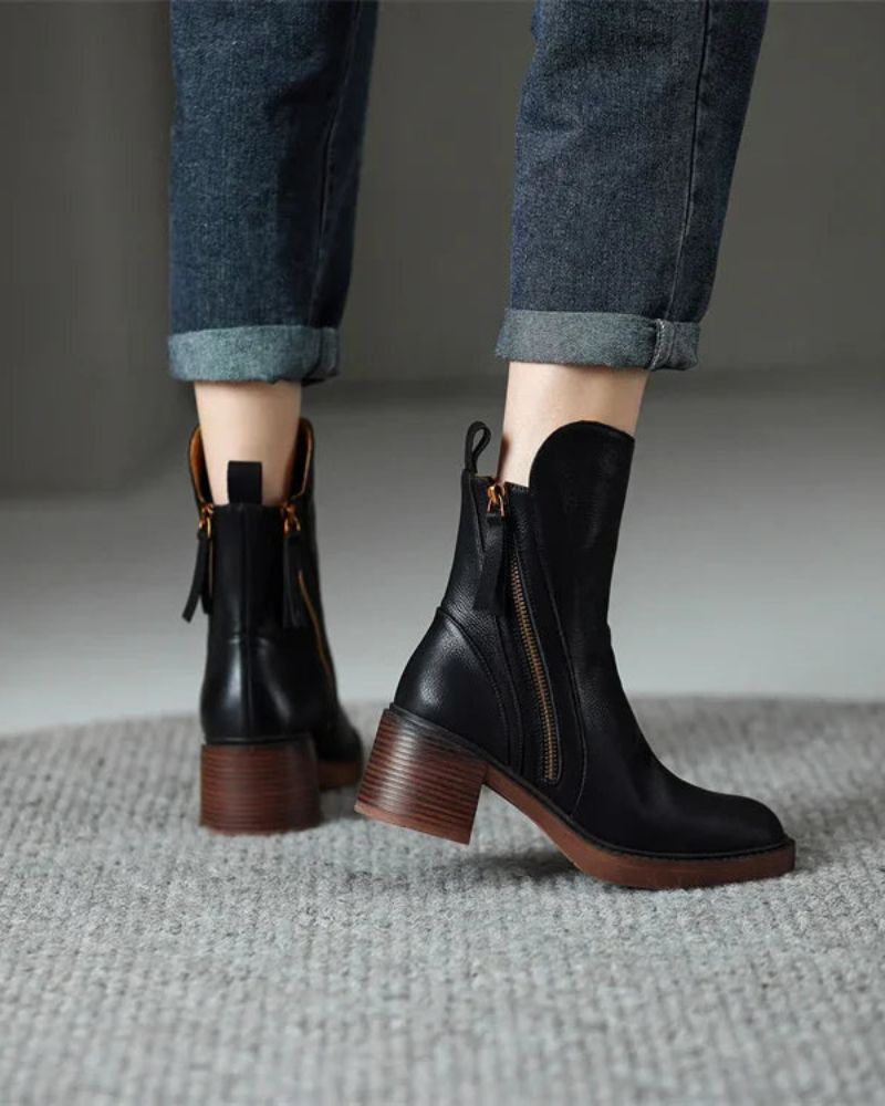 Louise | Stylish Leather Ankle Boots