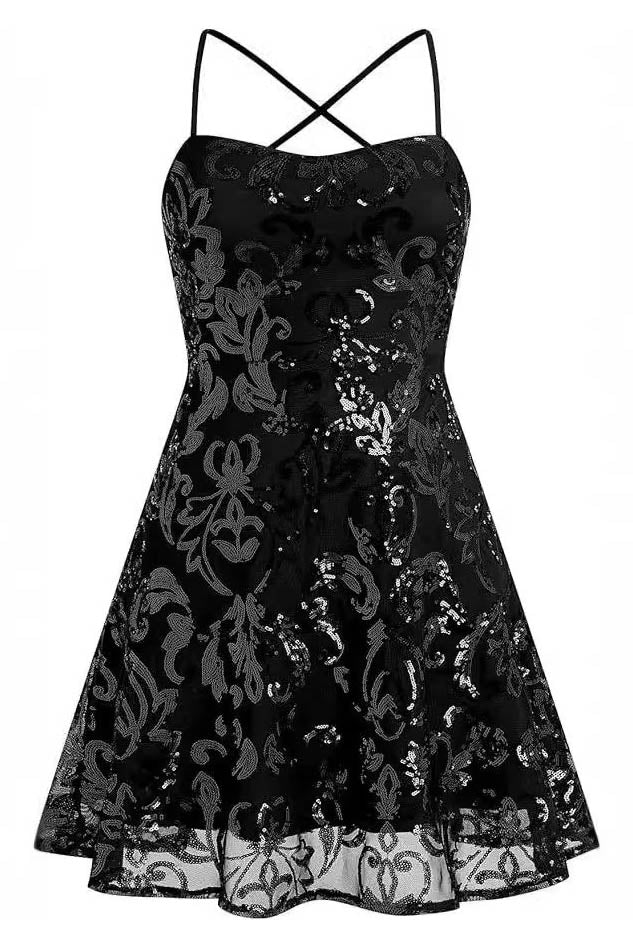 Strapless Sequin Mini Dress with Sleeveless Design