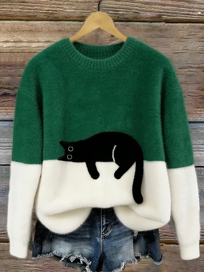 Kitty – Casual Kat Graphic Trui

