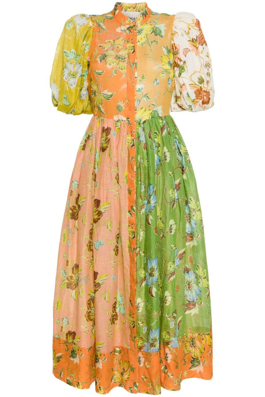 Floral Dream Puff Sleeve Midi Dress