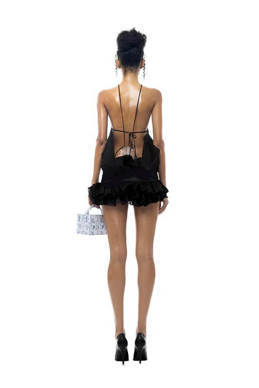 Backless Mini Dress with Coastal Kiss Halter Design