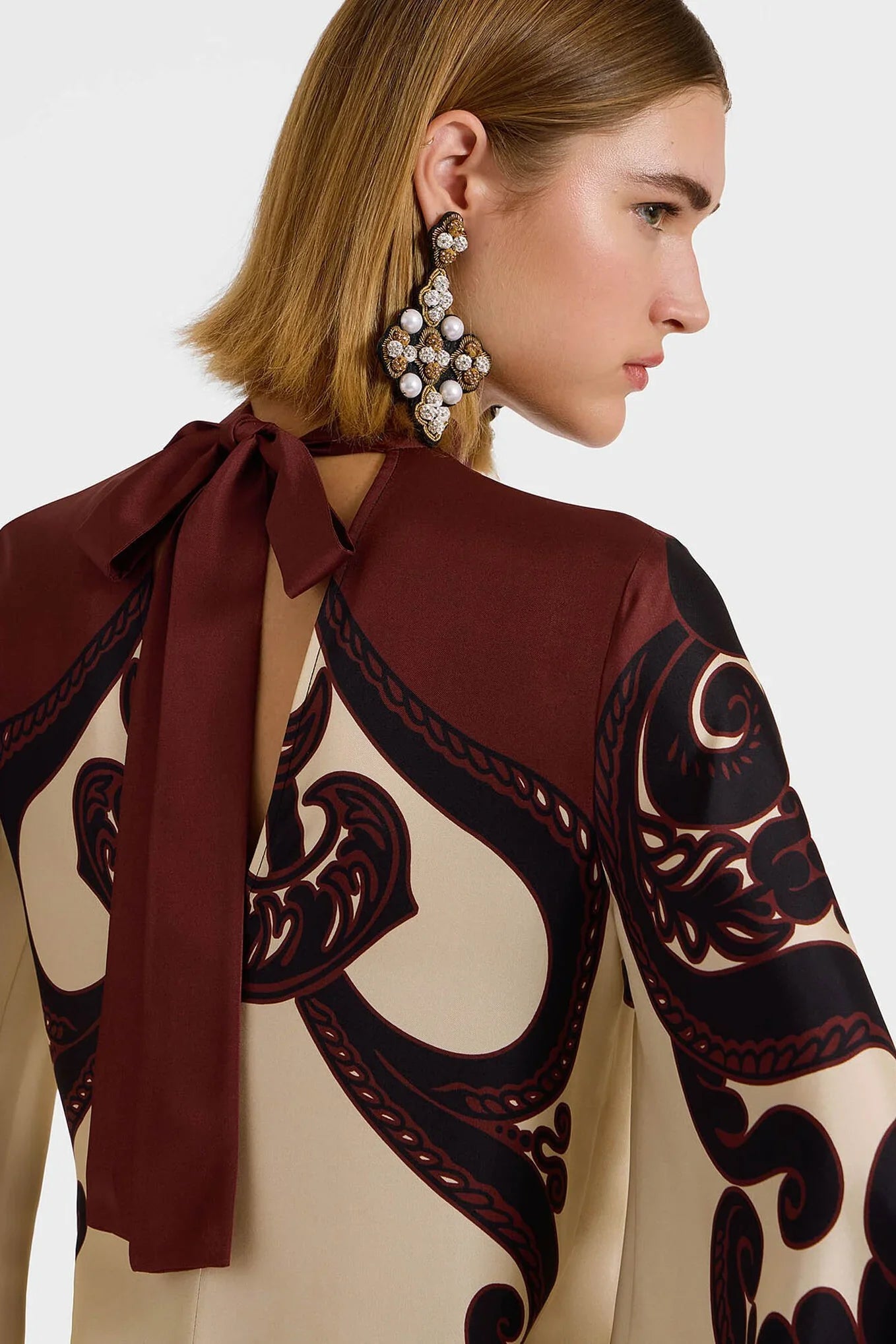 Colleen - Print Satin Dress