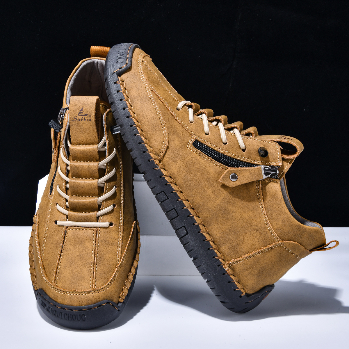 Christian | Men's Nubuck Zip-Up Shoes