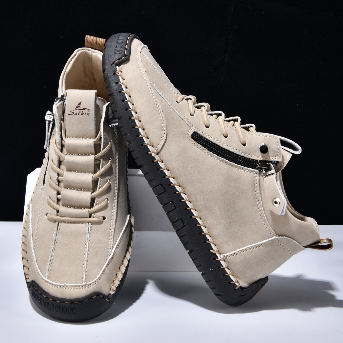 Christian | Men's Nubuck Zip-Up Shoes