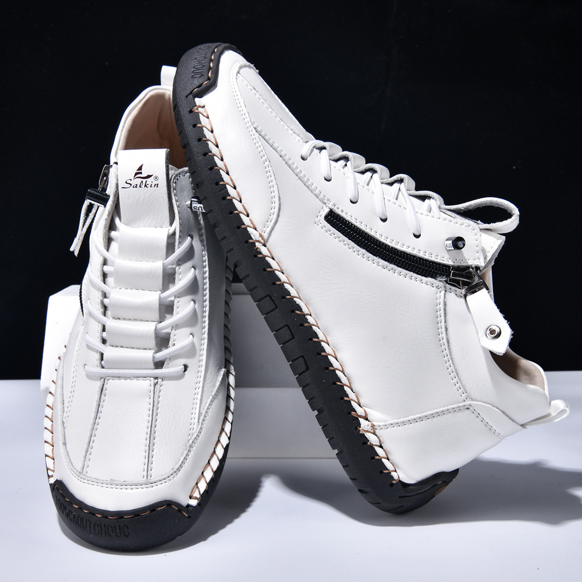 Christian | Men's Nubuck Zip-Up Shoes