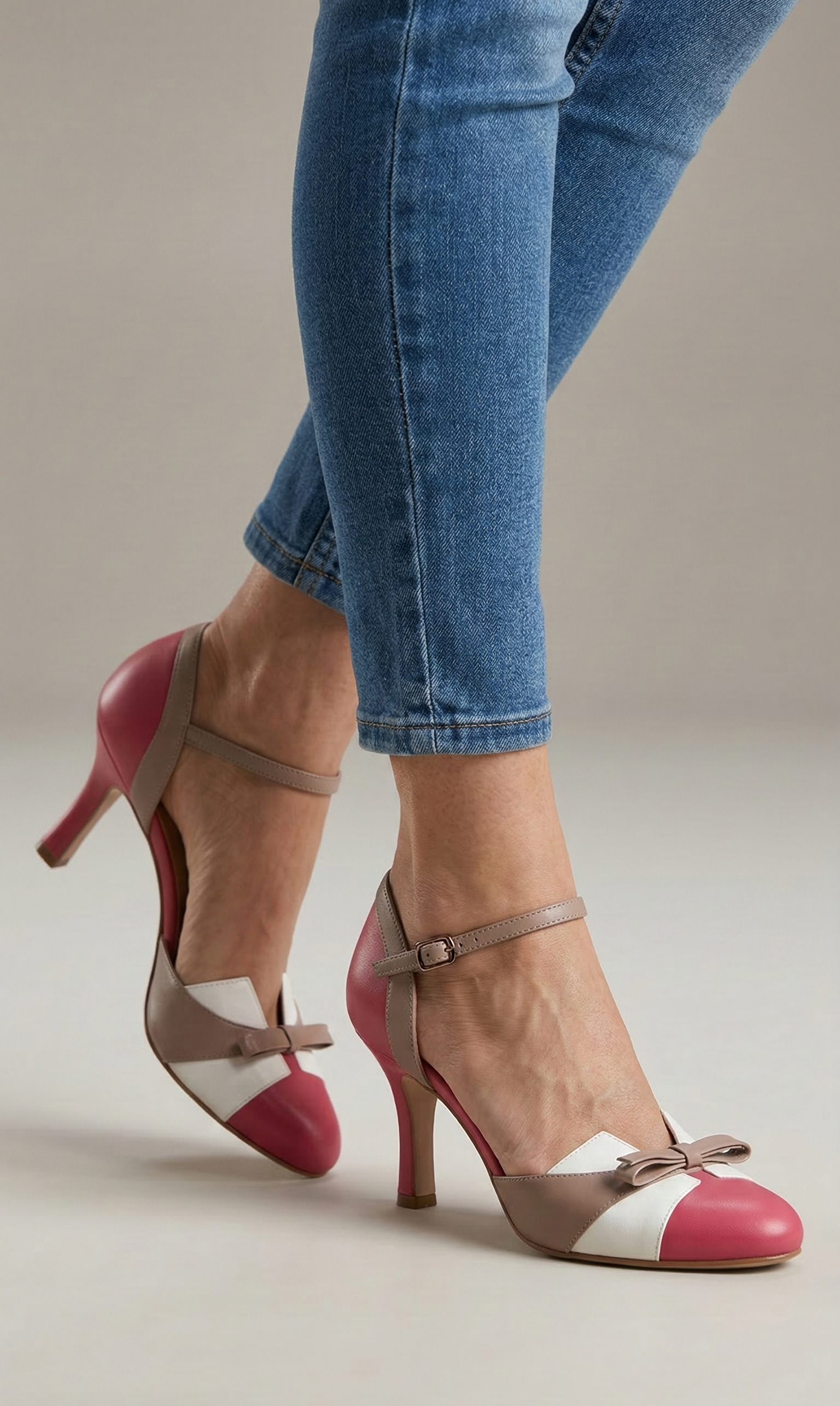Elizabeth - Comfortable Leather High Heels