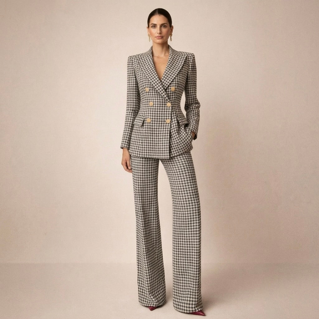 Laoise - Elegant Plaid Suit