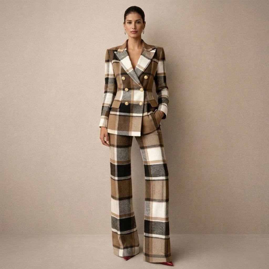 Laoise - Elegant Plaid Suit