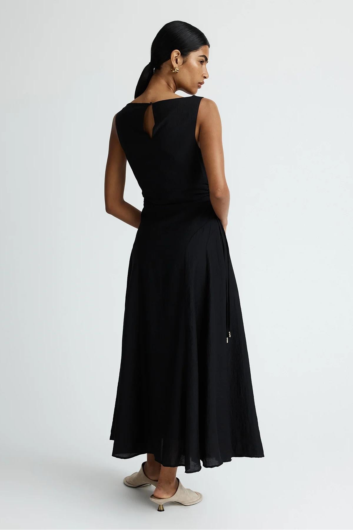 Chic Black Sleeveless Maxi Dress
