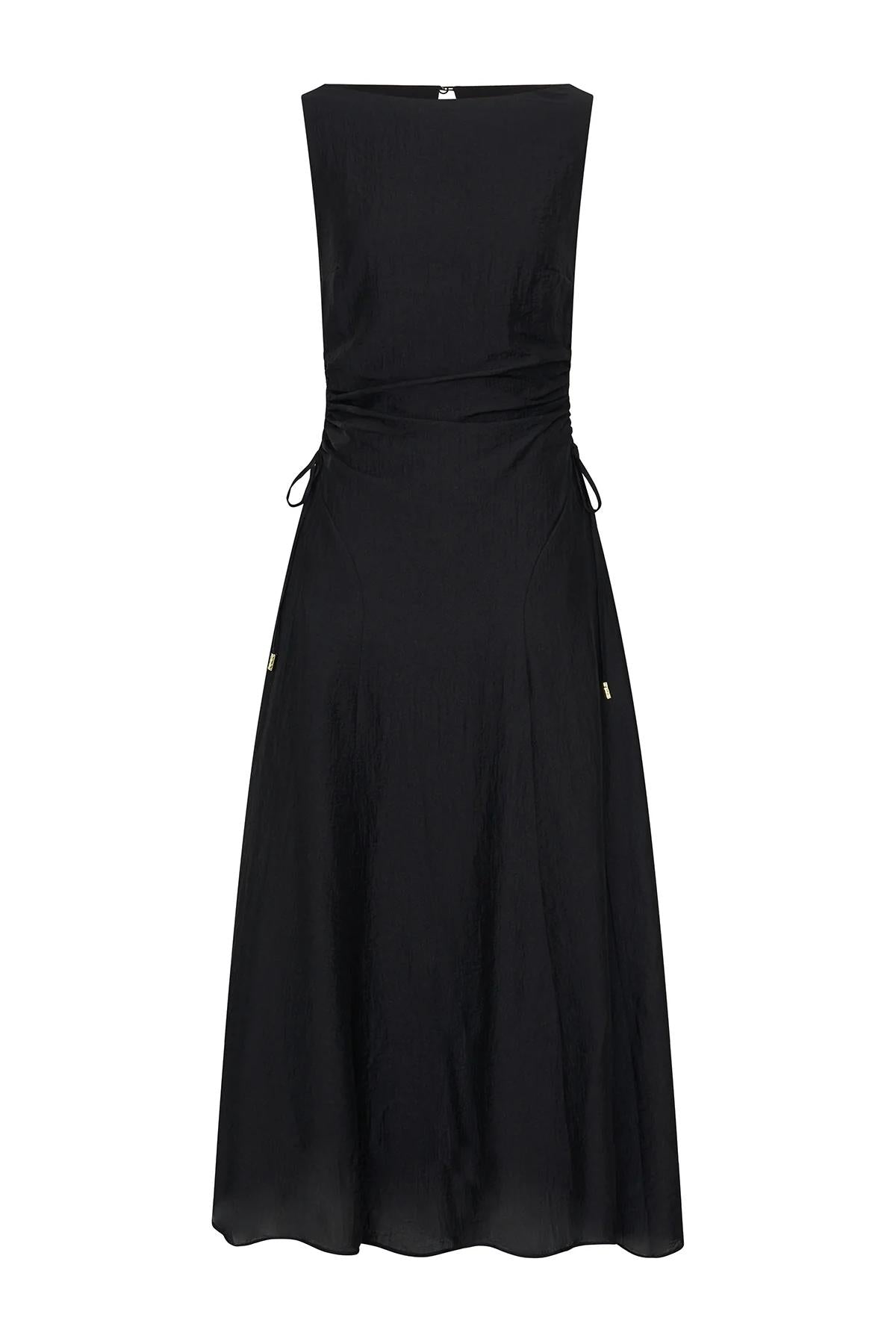 Chic Black Sleeveless Maxi Dress