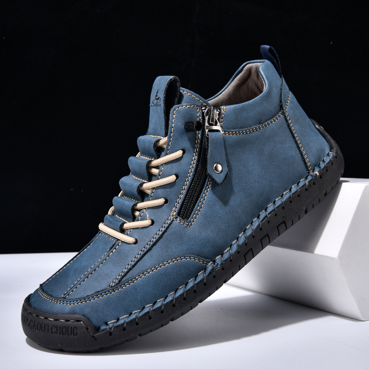 Christian | Men's Nubuck Zip-Up Shoes