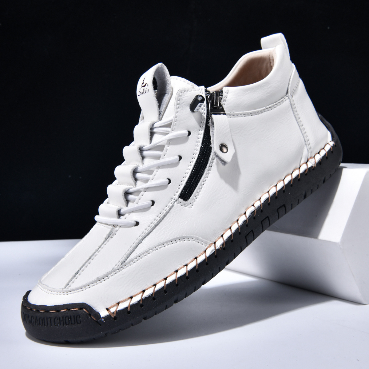 Christian | Men's Nubuck Zip-Up Shoes